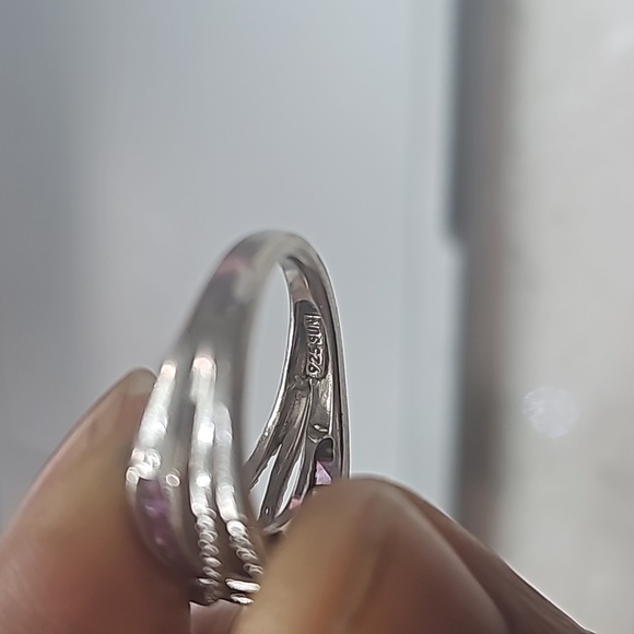 Pink sapphire, sterling silver stamped MOM ring. it's so adorable 😍 - Picture 2 of 2